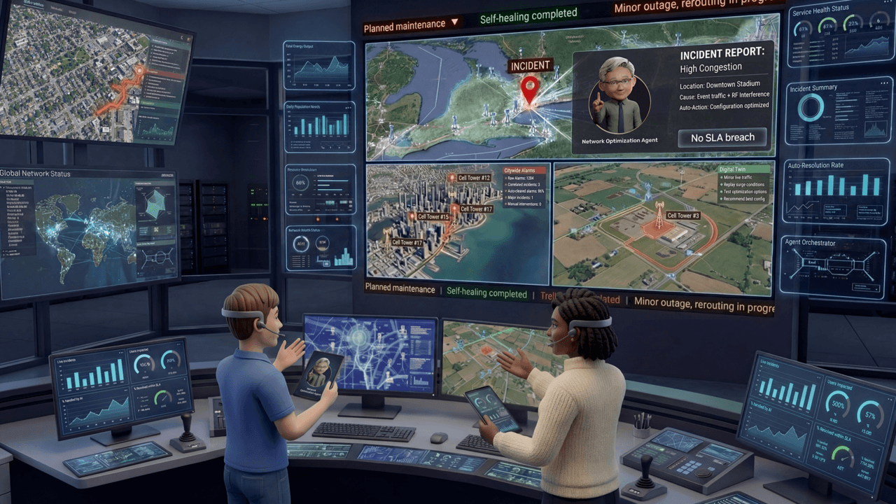 自主网络时代来临：英伟达开源蓝图与模型引领电信AI革命