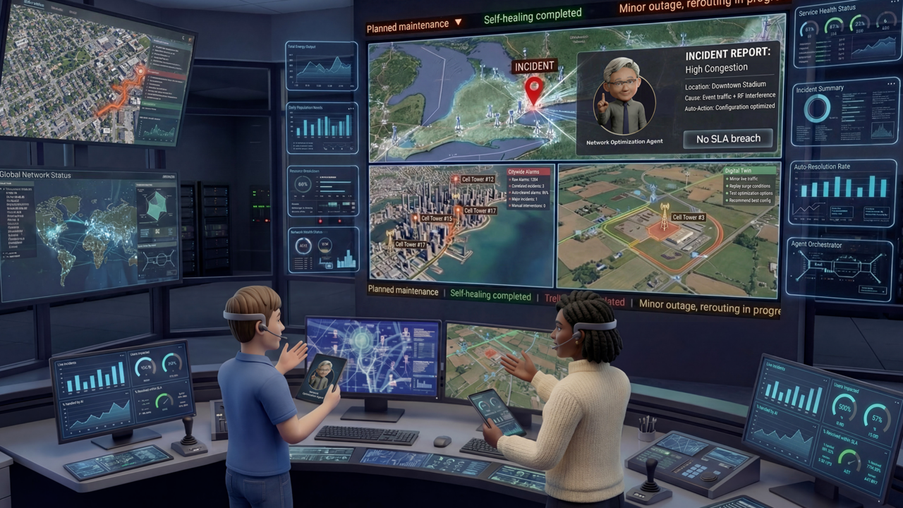 自主网络时代来临：英伟达开源蓝图与模型引领电信AI革命